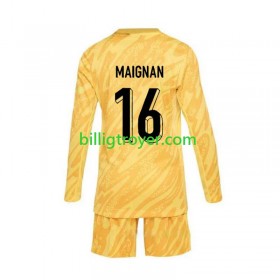 Billige Fotballdrakter Frankrike Mike Maignan 16 Keeper Barn Hjemmedraktsett EM 2024 Langermet